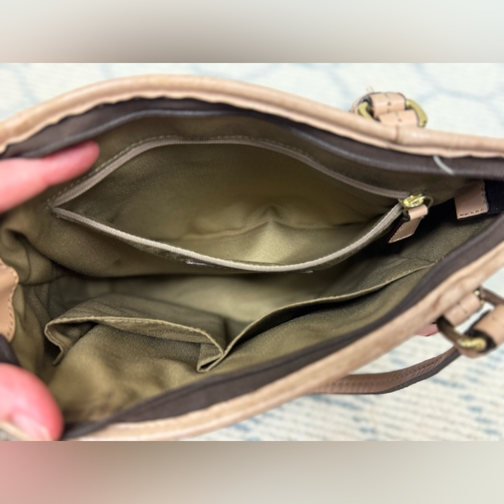 COACH Vintage Y2K Classic Signature Monogram Brown Coated Canvas Shoulder Bag - Picture 15 of 16